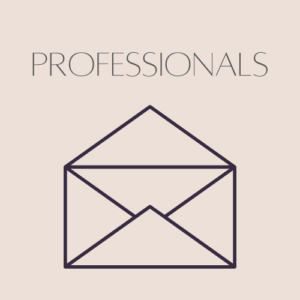 Professionals with outline envelope